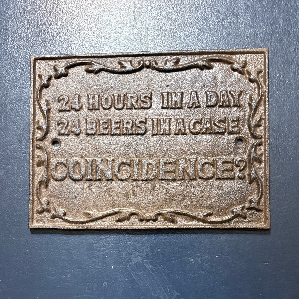Decorative Brown Plaque with Humorous Quote